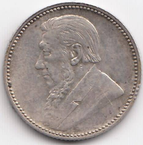 1897  SIXPENCE   ZAR  SILVER  COIN         SUN10164