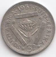 1951 THREEPENCE COIN  Silver          SUN10309