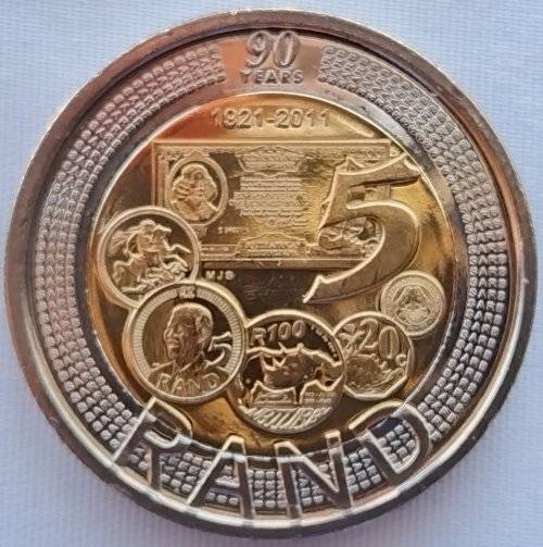 2011  R5 - 90th Anniversary of the South African Reserve Bank      SUN10346