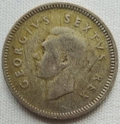 1952  Threepence Coin   SILVER                SUN10545