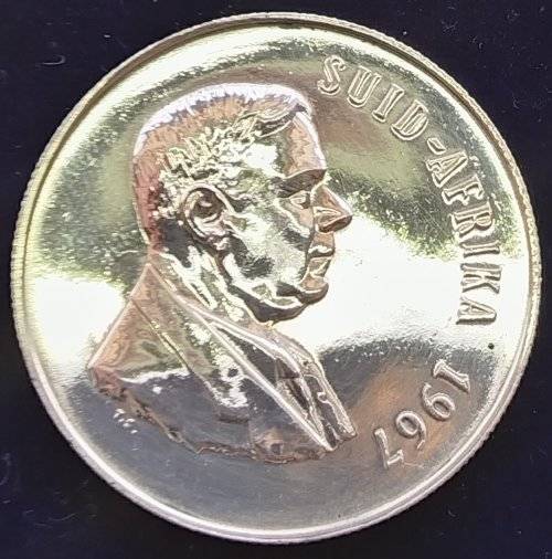 ***  1967   SILVER   R1   COIN ***   (AFRIKAANS)       SUN11540