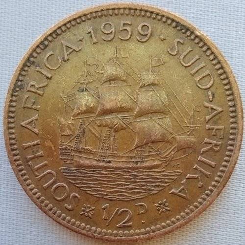 1959      HALF PENNY COIN    SOUTH AFRICA                 SUN11941*