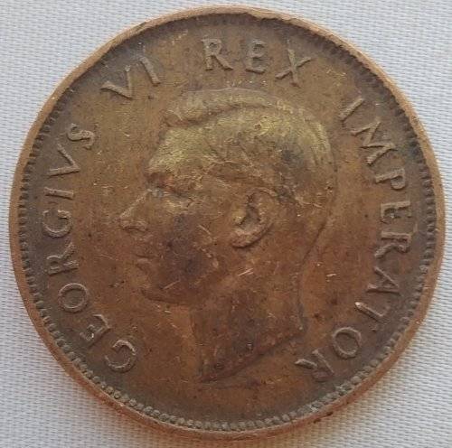 1943      HALF PENNY COIN    SOUTH AFRICA                 SUN11978~