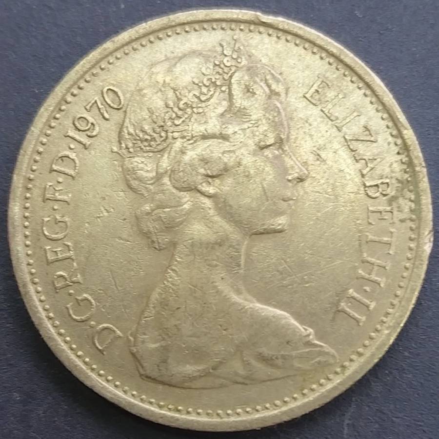 1970 -   FIVE Pence Coin      United Kingdom         SUN12820*