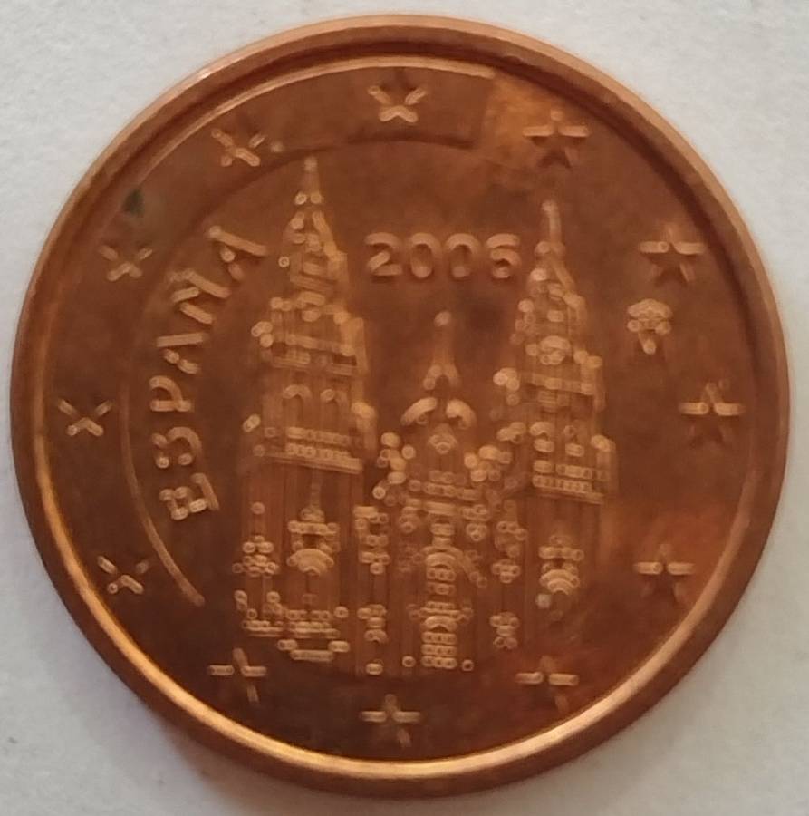 2006  1 Euro Cent      SPAIN          SUN13150*