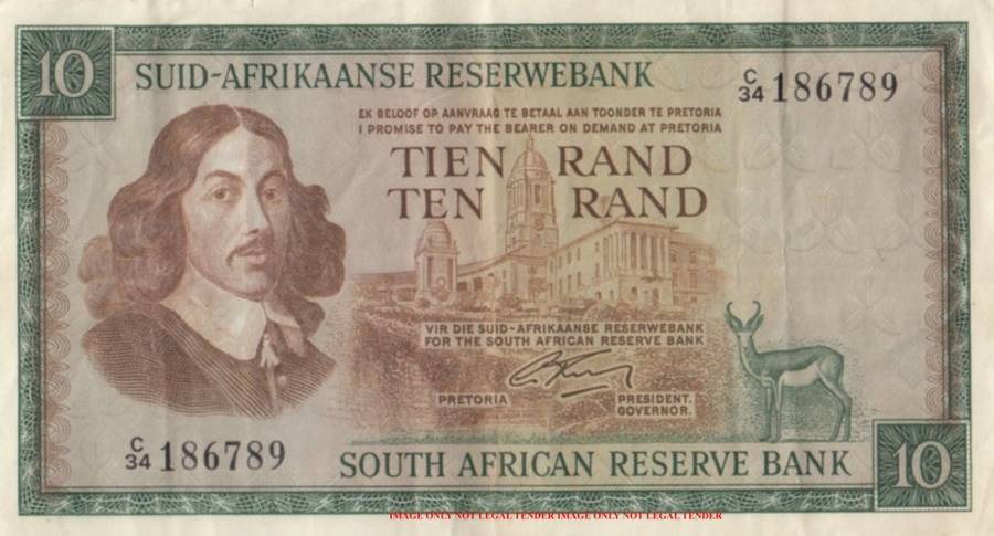 TW de Jongh       R10 banknote         C34 186789      SET025