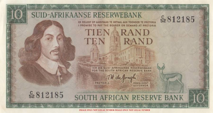 TW de Jongh       R10 banknote         C52 812185        SET025
