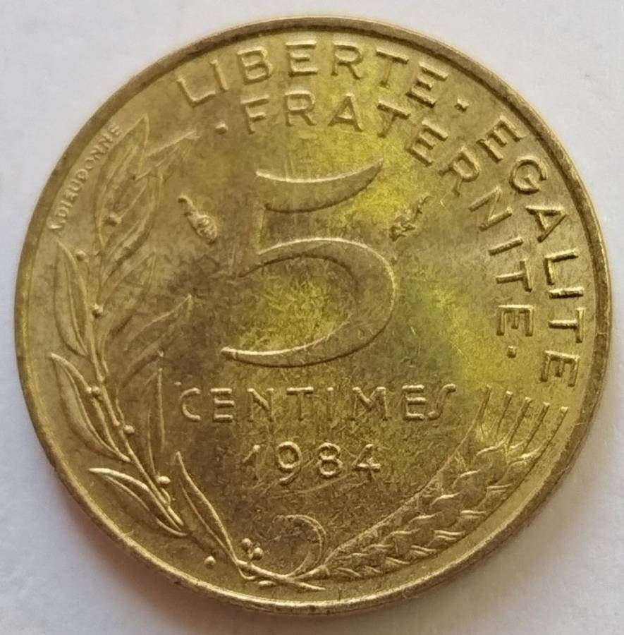 1984  5 Centimes Coin      France          SUN14238~