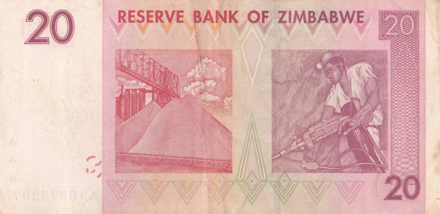 TWENTY DOLLARS    ZIMBABWE    AD8975207      SET088