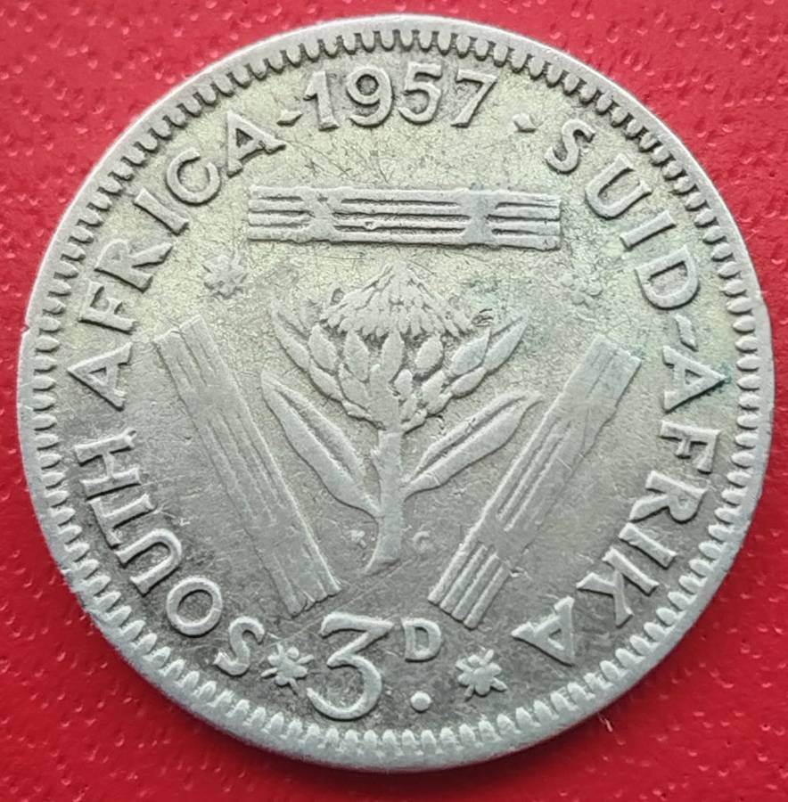 1957  Threepence Coin   SILVER   0.500             SUN14398