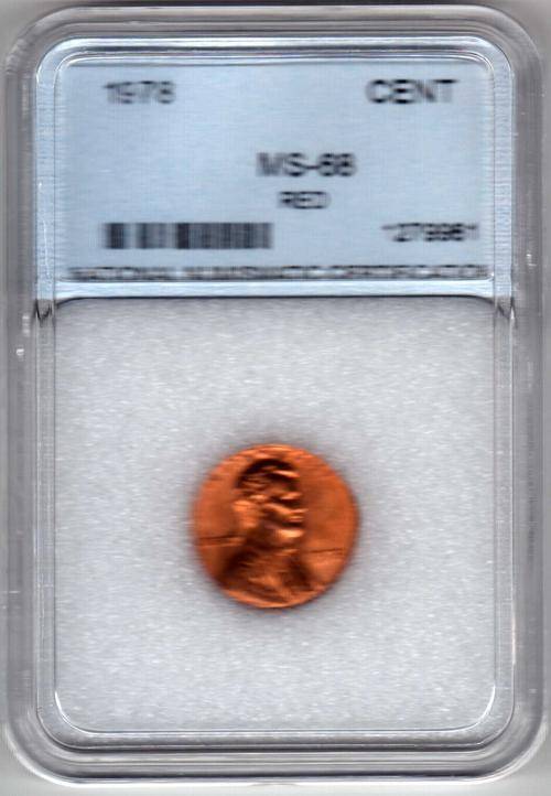 1978   CENT   COIN    USA      NNC GRADED  MS-68