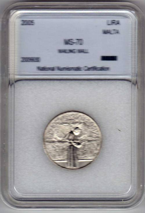 2005   LIRA   COIN    MALTA      NNC GRADED  MS-70