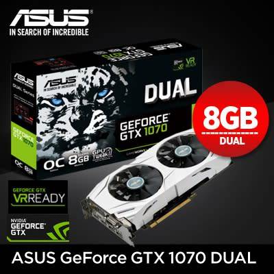 ASUS GeForce GTX 1070 DUAL-GTX1070-O8G 8GB (Boxed with software)