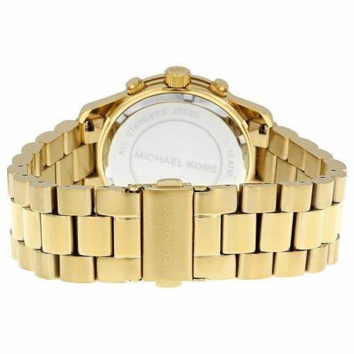 Michael Kors  Runway Goldtone Stainless Steel Chronograph Unisex Watch