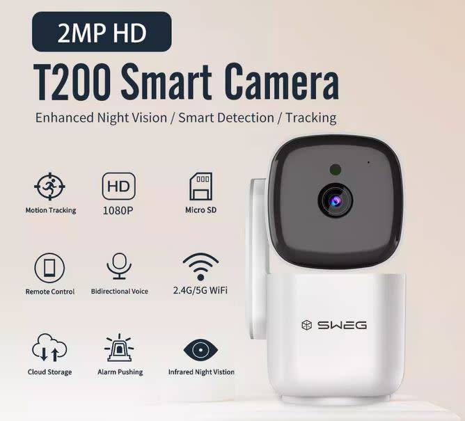 Smart 2MP HD IP Surveillance Camera T200 Baby Monitor 1080P Wifi Camera
