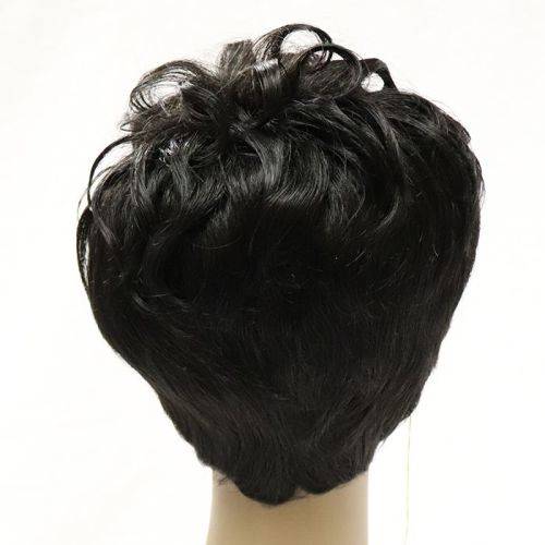 Joedir Short Brazilian Peruvian 100%Human Hair Wigs Pixie Cut Wigs Cattleya Color 4#