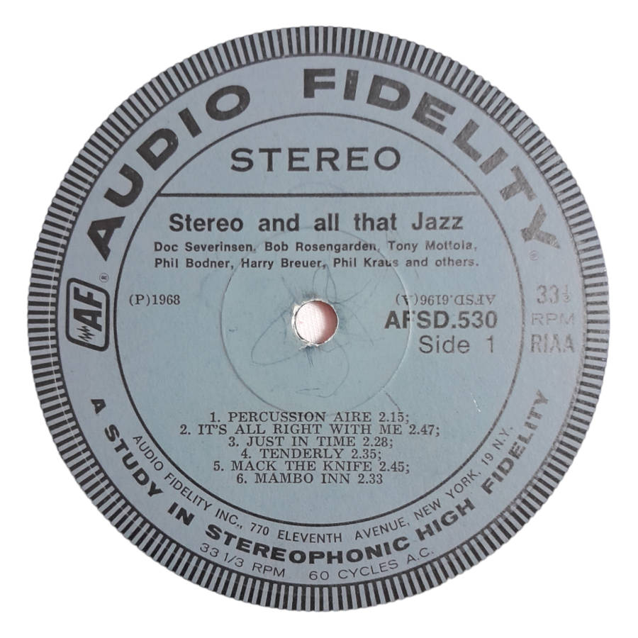 1968 Various - Stereo And All That Jazz - Vinyl, 7`, 33 RPM - Jazz - Very Good - With Cover