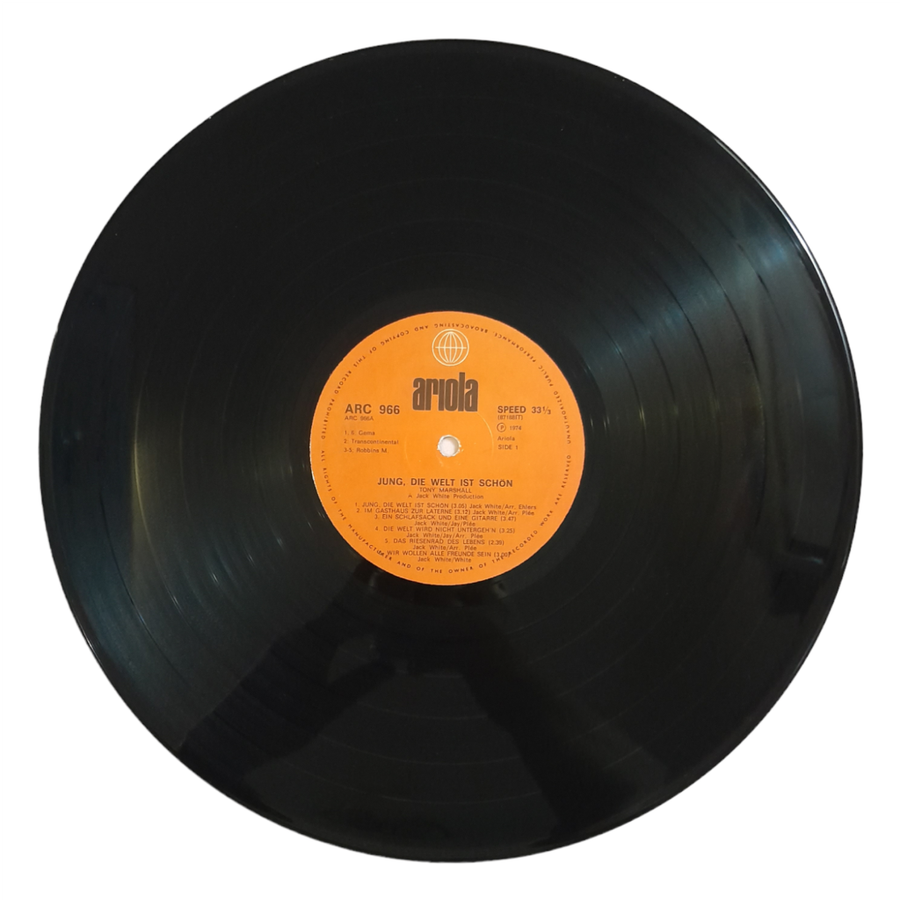 1974 Tony Marshall - Junge, Die Welt Ist Schon - Vinyl, 7`, 33 RPM - Pop - Very Good - With Cover