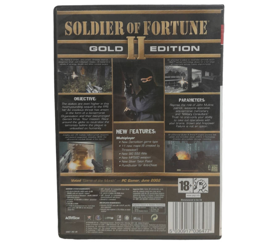 Soldier Of Fortune II Gold Edition PC (CD)
