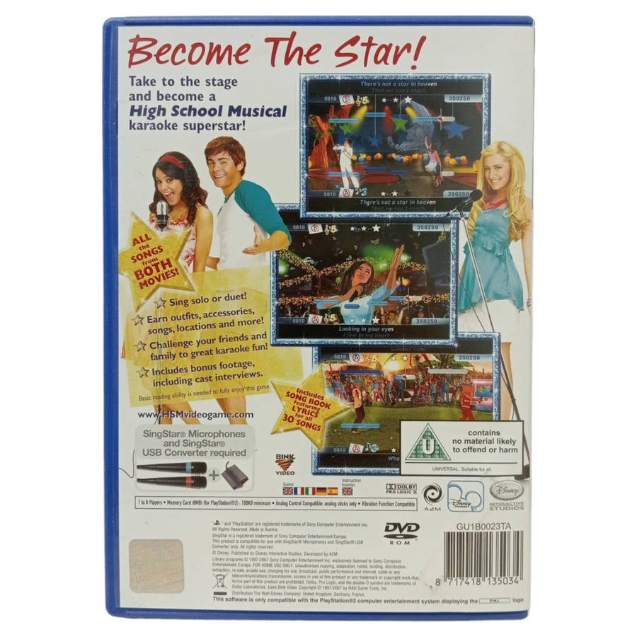 High School Musical - Sing it Play Station 2