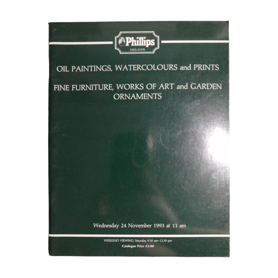1993 Phillips Oil Paintings, Watercolours and Prints, Fine Furniture, Works Of Art and Garden Orname