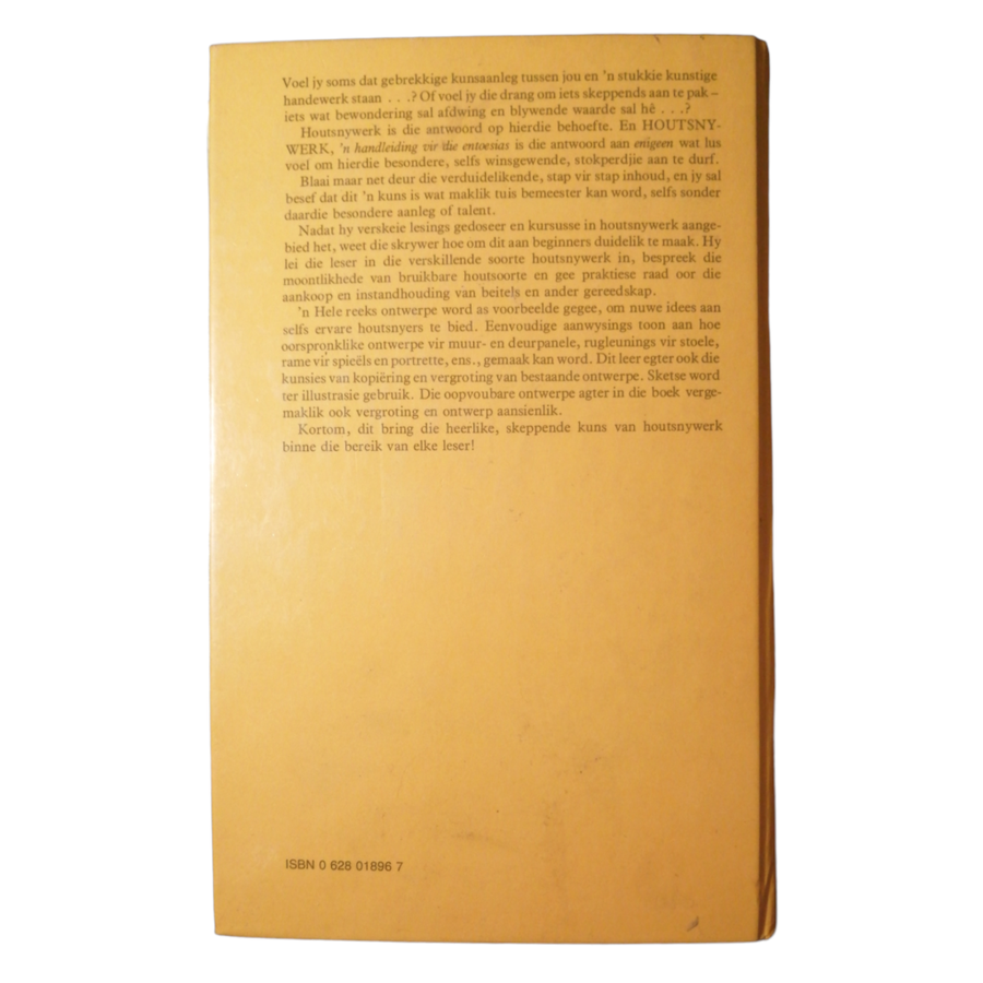 1982 Houtsnywerk by A. J. Lubbe Hardcover w/o Dustjacket