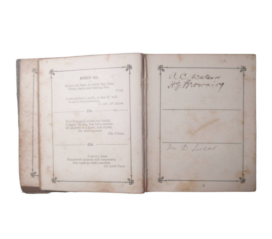 Birthday Chimes From Burns 1890`s Hardcover w/o Dustjacket