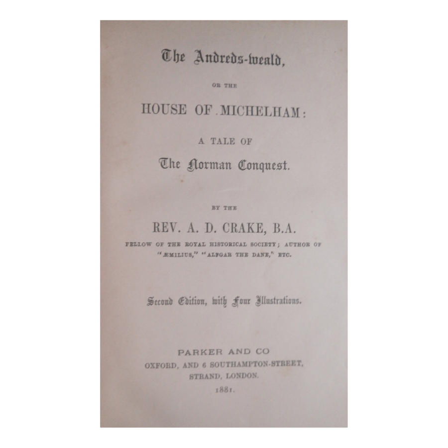 1881 Tales Illustrating Church History- England Norman Conquest by A. D. Crake Hardcover w/o Dustjac