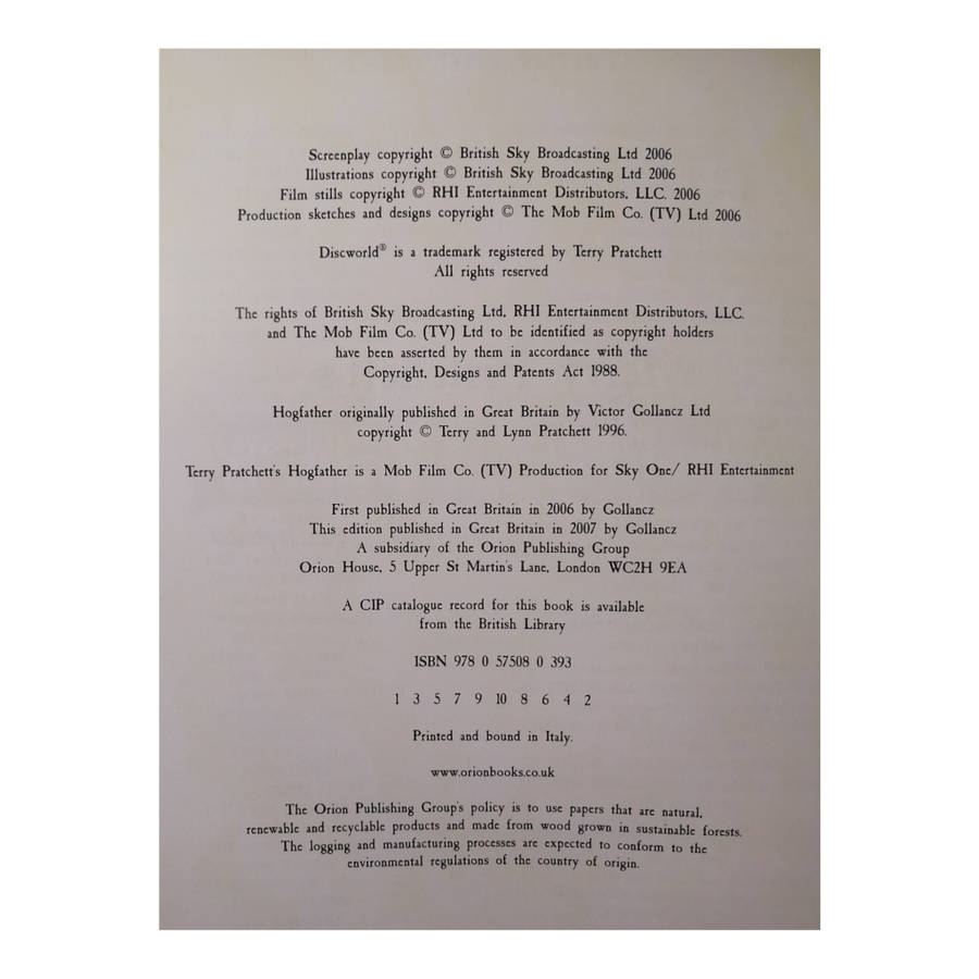 Terry Pratchett`s The Hogfather- The Illustrated Screenplay by Terry Pratchett , Vadim Jean, Bill Ka