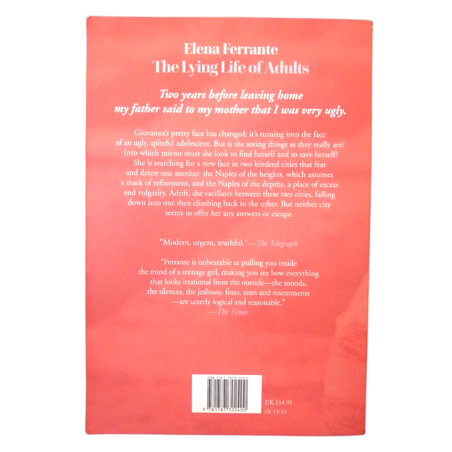 The Lying Life Of Adults by Elena Ferrante 2020 Softcover