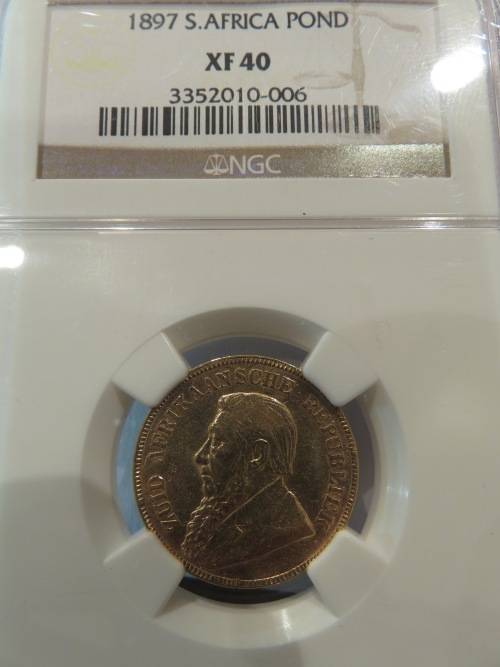 1897 ZAR Gold Pond NGC XF40 | Lustrous |