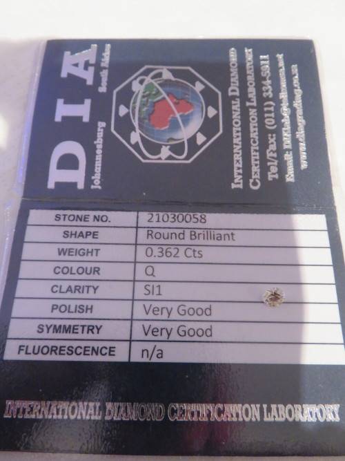 Diamond 0.362 cts - Round Brilliant | DIA Certified | Fun R1 Start