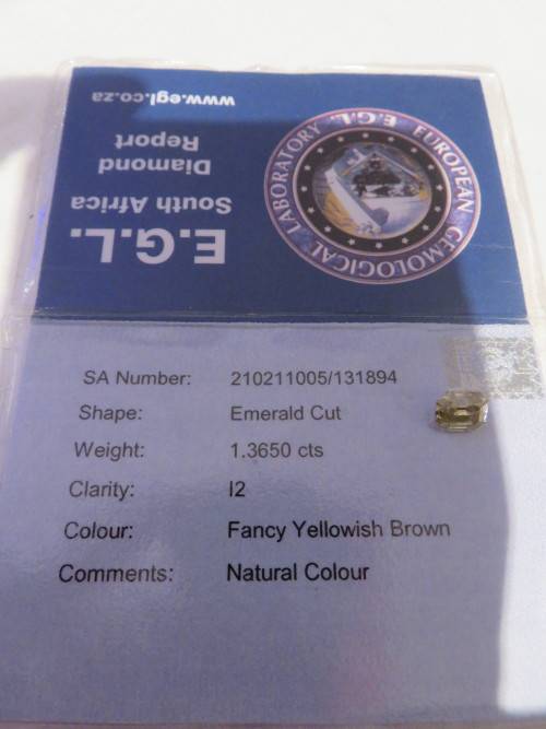 Diamond 1.365 cts - Emerald Cut | EGL Certified | Fun R1 Start