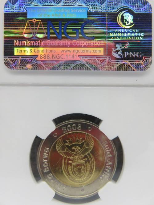 2008 Mandela 90th Birthday R5 NGC Graded MS64 | Fun R1 Start |