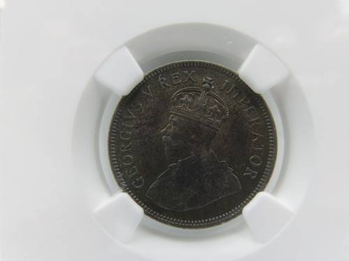 1927 South Africa Silver One Shilling NGC Graded MS62 | Ultra Rare in UNC