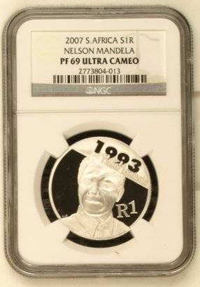 2007 Nelson Mandela R1 Silver NGC PF69 Ultra Cameo ### Sought After ### R1 Start