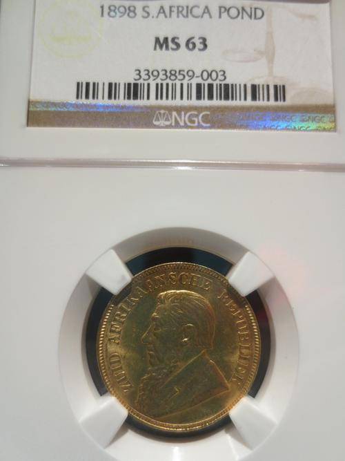 1898 ZAR Gold Pond NGC Graded MS63 ### PERFECT Mint State 63 ### R1 Start