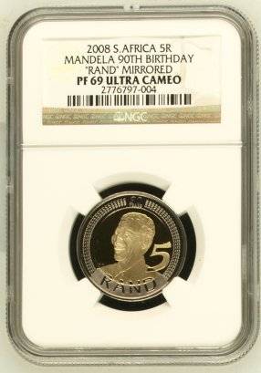 2008 Mandela 90th Birthday R5 NGC Proof 69 Ultra Cameo ### Highly Sought After ### Crazy 1 Day ###