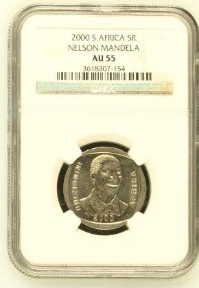 2000 Mandela R5 NGC Graded AU55 ### FUN IN JAN ###
