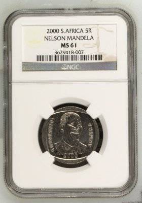 2000 Mandela R5 NGC Graded MS61 ### RARE GRADE ### Perfect UNC ### R1 Start