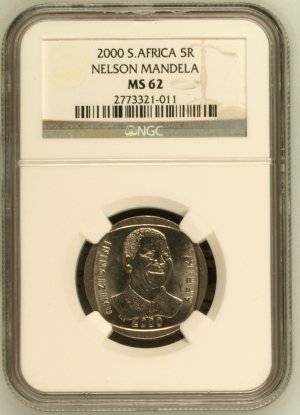 2000 Mandela R5 NGC Graded MS62 ### Perfect UNC ### R1 Start