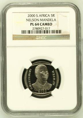 2000 Mandela R5 NGC PL64 Cameo # FUN ends FRIDAY 4pm #