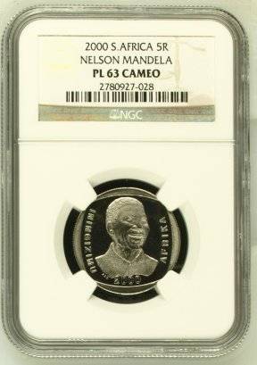 2000 Mandela R5 NGC PL63 Cameo # FUN ends FRIDAY 4pm #