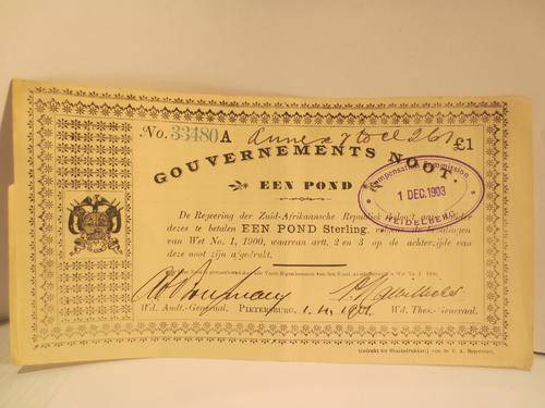 1900 ZAR EEN POND PIETERSBURG GOUVERNEMENTS NOOT # RARE this NICE # FUN ends FRIDAY 8pm #