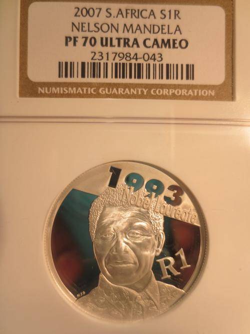 2007 Protea Nelson Mandela R1 Silver NGC PF70 # PERFECT # FUN SUNDAY #