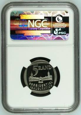1994 Mandela Inauguration R5 NGC PF69 Ultra Cameo Partial Steps - RARE # FUN SUNDAY #