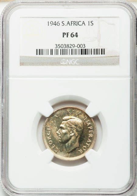 1946 SA Union Silver One Shilling NGC PF64 | HIGH GRADE | Mintage: 150 Only |