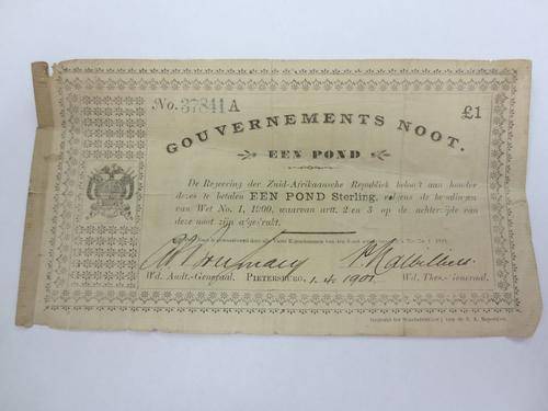 1900 ZAR EEN POND PIETERSBURG GOUVERNEMENTS NOOT | FUN SUNDAY |