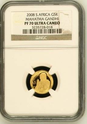 Mahatma Gandhi 1/10th Gold NGC Graded PF70 - PERFECT @@@ R1 Start