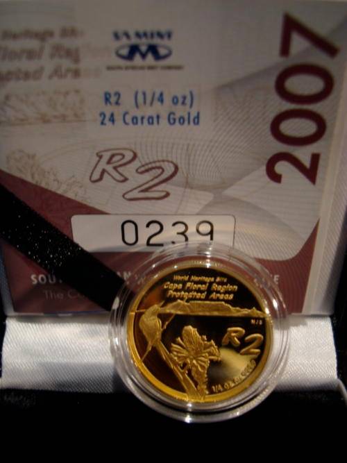 2007 Cape Floral Proof R2 1/4oz 24 Carat Gold (999.99) ### R1 Start